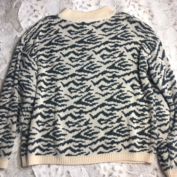 Vintage Extra Energy Zebra Print Sweater Size M - Picture 4 of 4
